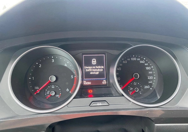 Volkswagen Tiguan cena 112500 przebieg: 93085, rok produkcji 2018 z Kalisz małe 596